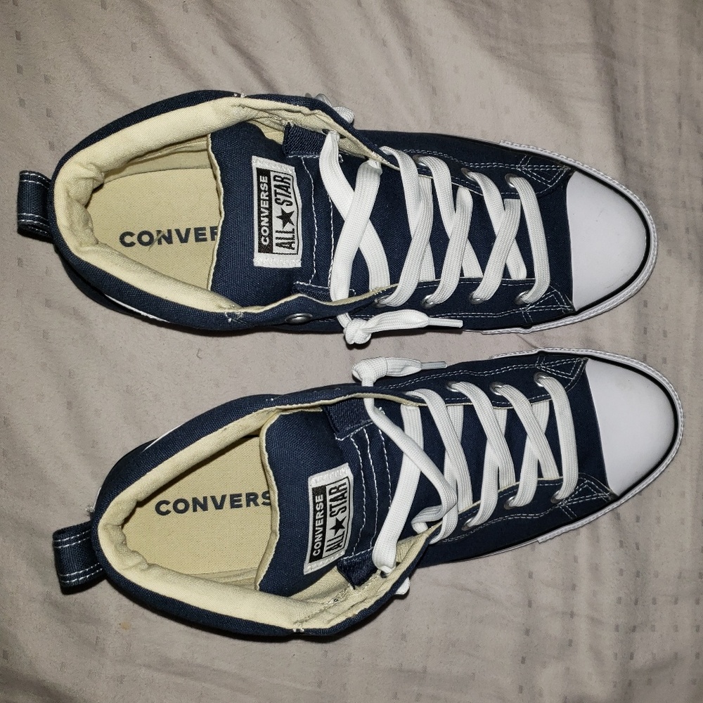 Men's Navy Blue high top Converse
